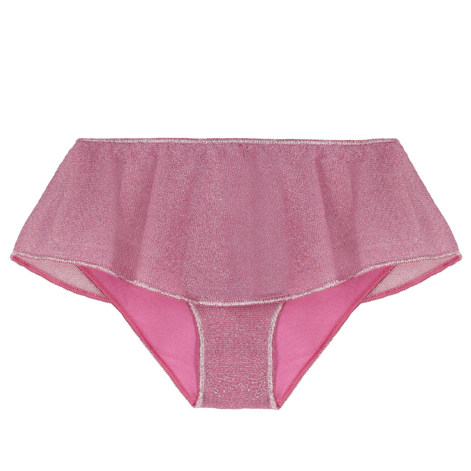 Girls Pink Lumiere Ruffle Bikini, 1, hi-res image number null