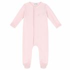 Baby Girls Pink Polka Dot Babygrow, 2, hi-res