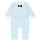 Boys Blue Special Occasion Romper Suit, 1, hi-res