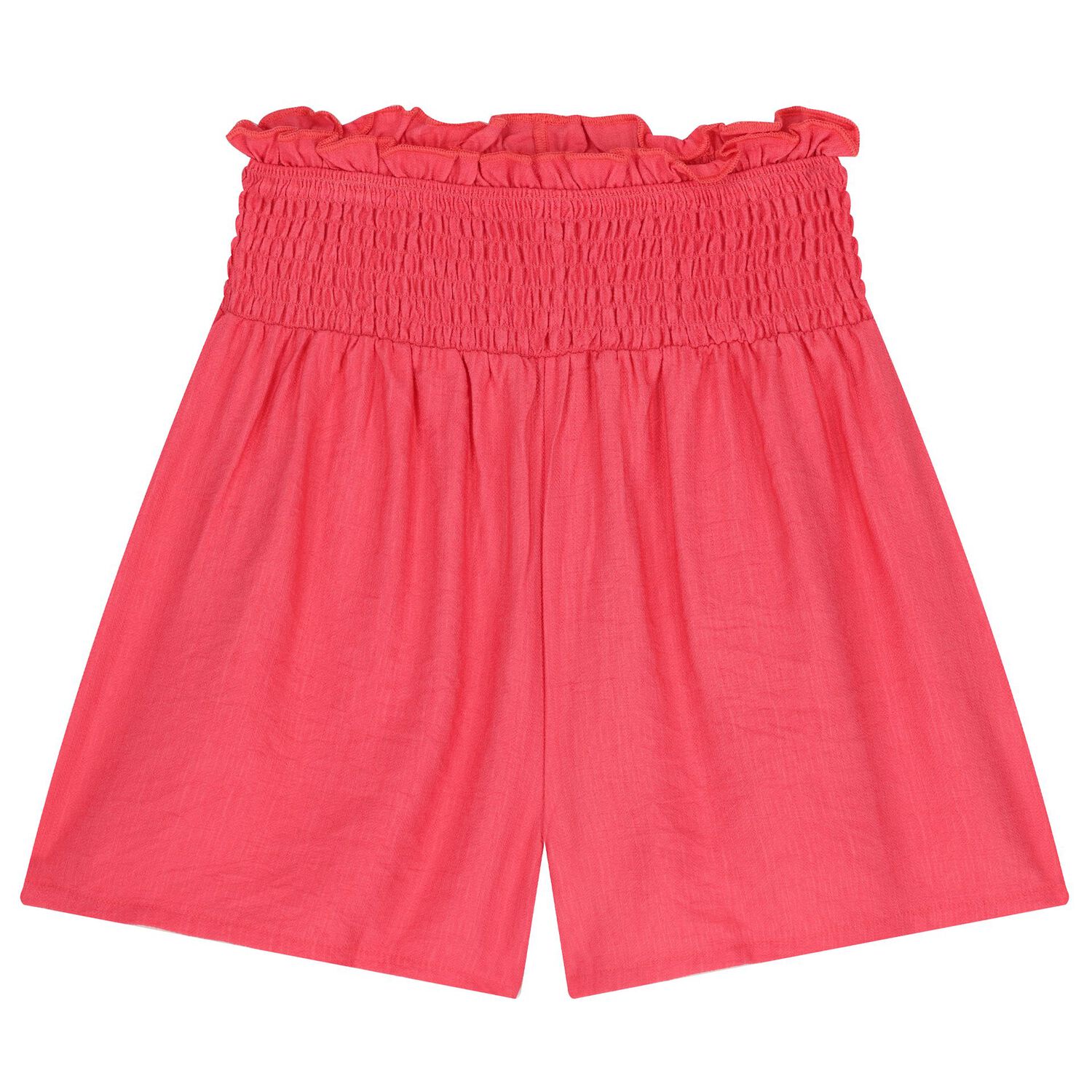 Girls Red Ruffled Shorts Set, 1, hi-res