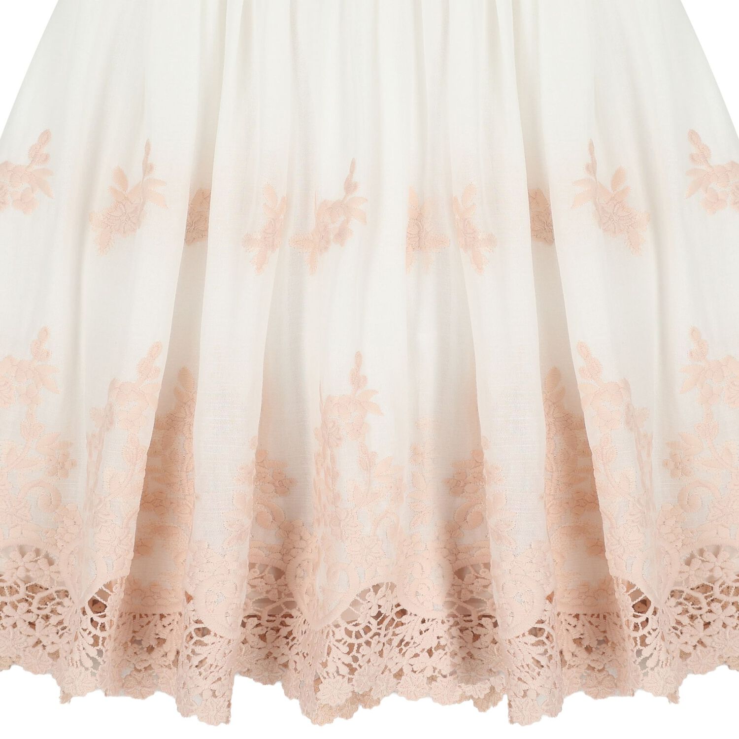 Girls White & Pink Floral Dress , 2, hi-res