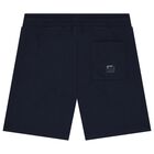 Boys White & Navy Blue Shorts Set, 2, hi-res