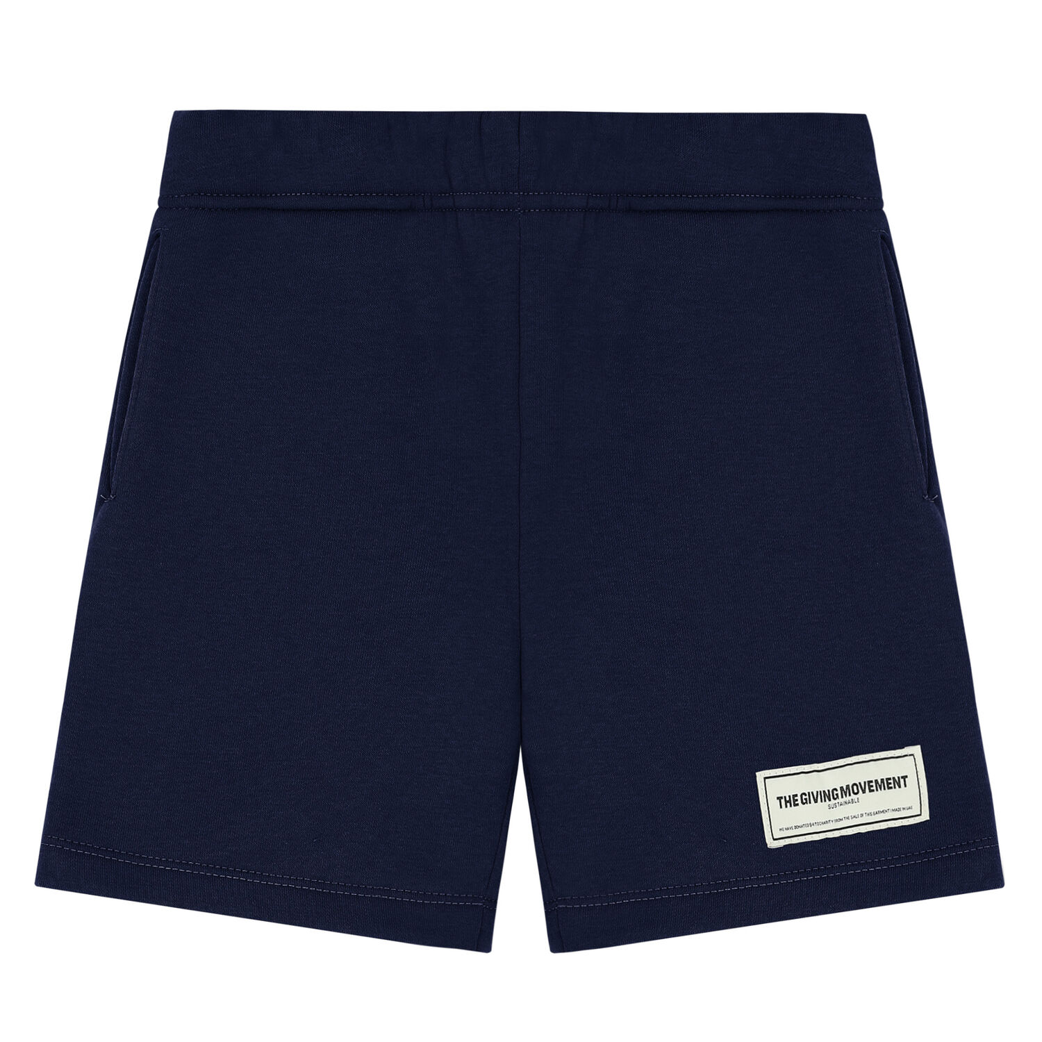 Navy Logo Shorts, 1, hi-res