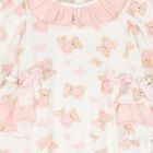 Baby Girls White Teddy Bear Romper, 1, hi-res