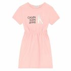 Girls Pink Logo Dress, 1, hi-res