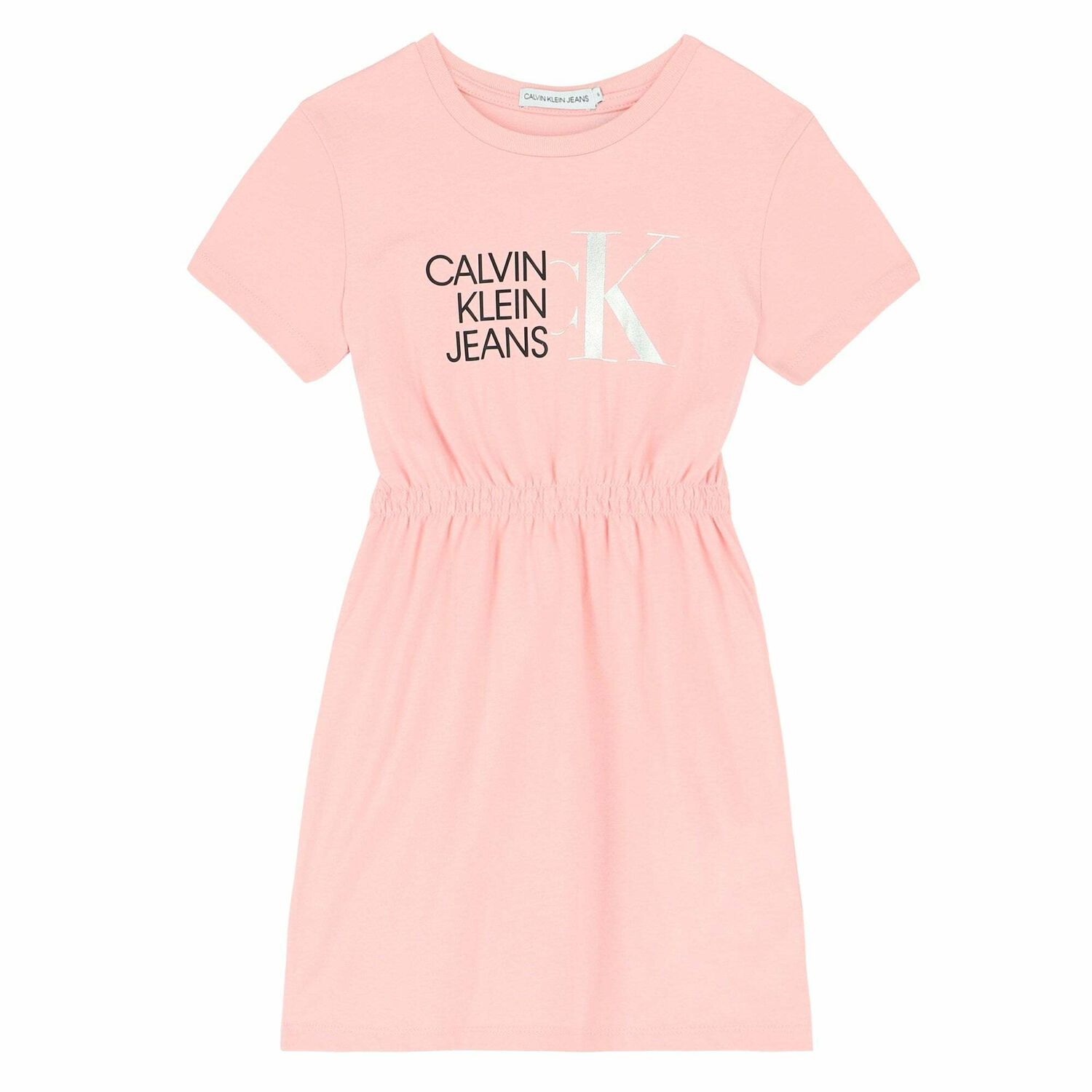 Girls Pink Logo Dress, 1, hi-res