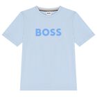 Boys Blue Logo T-Shirt, 3, hi-res
