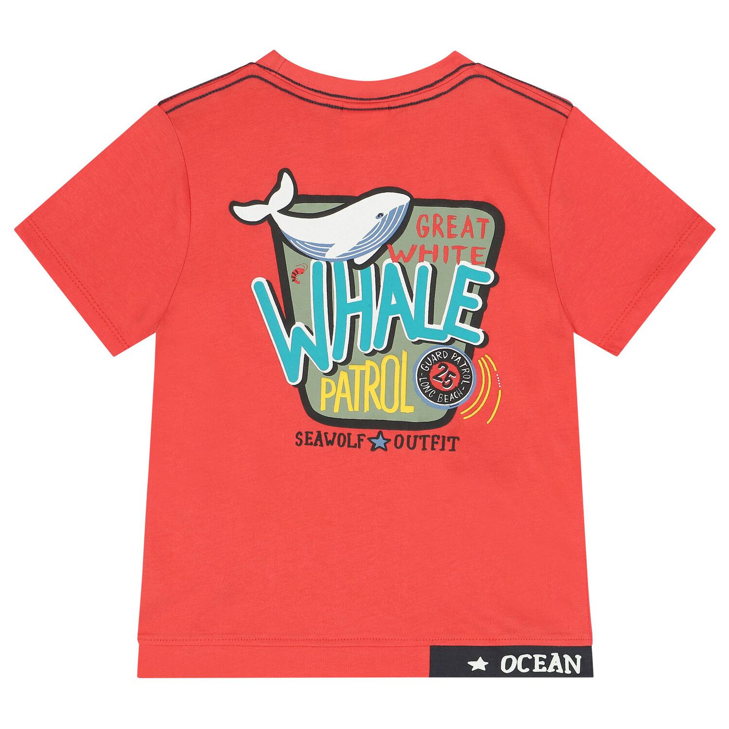 Boys Coral Whale T-Shirt, 1, hi-res image number null