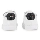 Boys White Logo Leather Trainers, 1, hi-res
