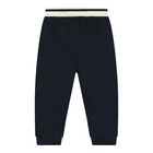 Baby Boys Navy Blue Logo Joggers, 1, hi-res