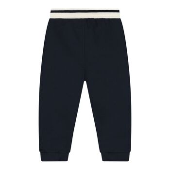 Baby Boys Navy Blue Logo Joggers