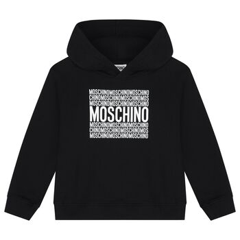 Black Logo Hooded Top