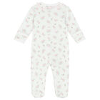Baby Girls White Floral Babygrow, 1, hi-res