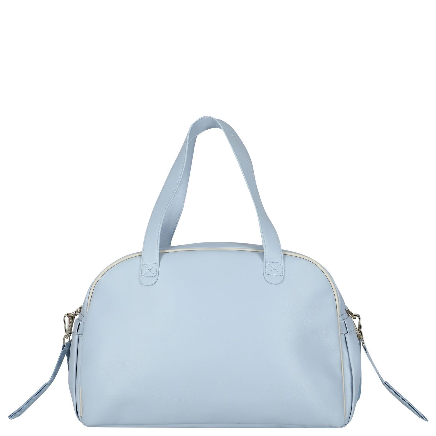 Blue Faux Leather Quilted Baby Changing Bag, 1, hi-res image number null