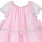 Girls Pink Tulle Dress, 1, hi-res