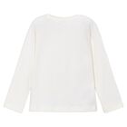 Girls Ivory Embellished Long Sleeve Top, 3, hi-res