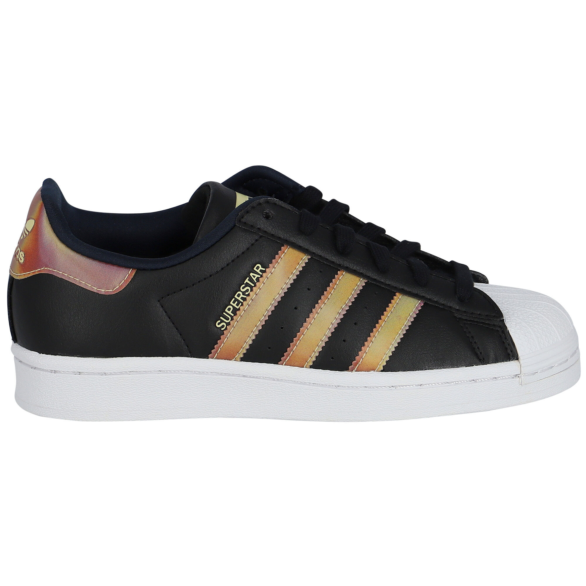 Black and rose gold adidas superstars discount