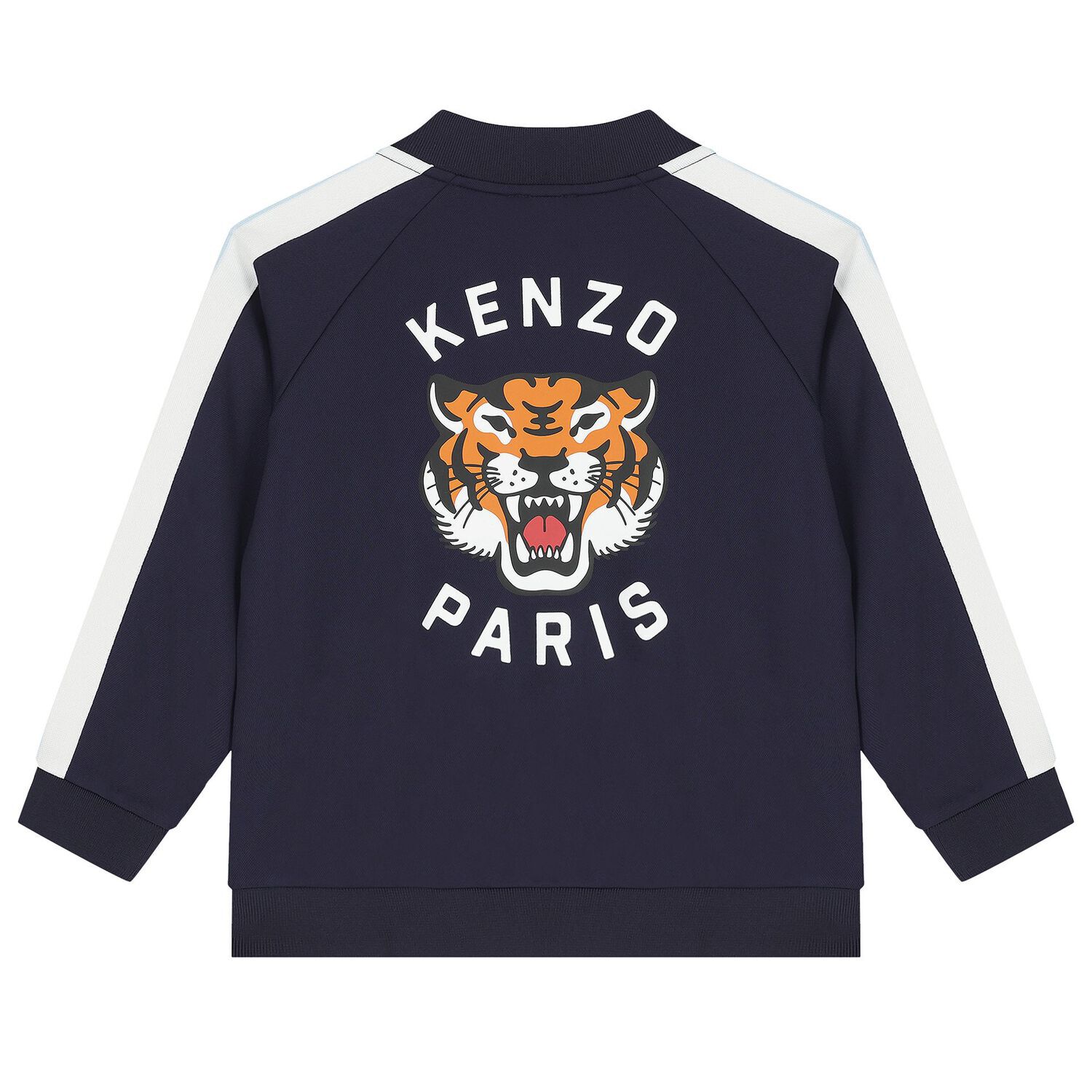 Navy Blue Tiger Logo Zip Up Top, 1, hi-res image number null
