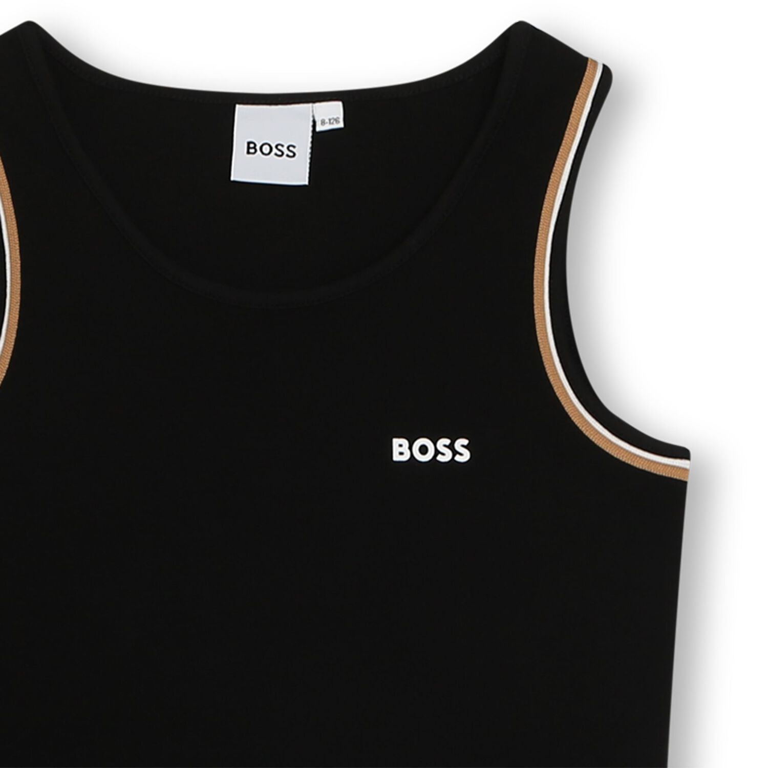 Girls Black Milano Jersey Logo Dress, 1, hi-res image number null