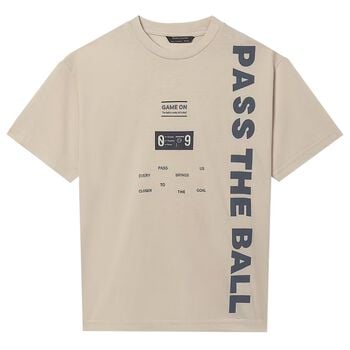 Boys Beige T-Shirt