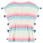 Girls White Striped Kaftan, 1, hi-res