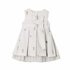Girls Grey Printed Dress, 1, hi-res