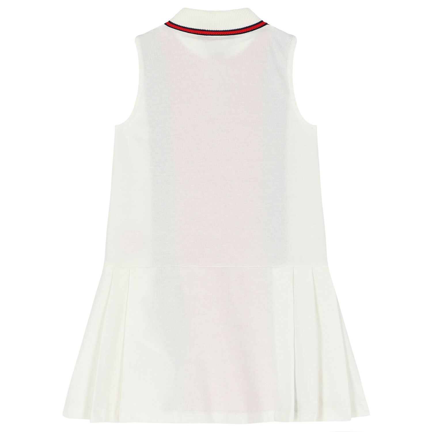 Girls White & Red Polo Dress, 1, hi-res