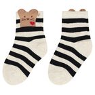 Younger Girls Red & Ivory Heart Socks ( 3 Pack ), 2, hi-res