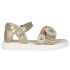 Younger Girls Ivory Flower Sandals, 2, hi-res