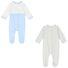 Boys Blue & Grey Babygrows (2 Pack), 2, hi-res