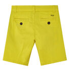 Boys Yellow Cotton Shorts, 6, hi-res