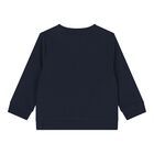 Baby Boys Navy Blue Logo Sweatshirt, 1, hi-res