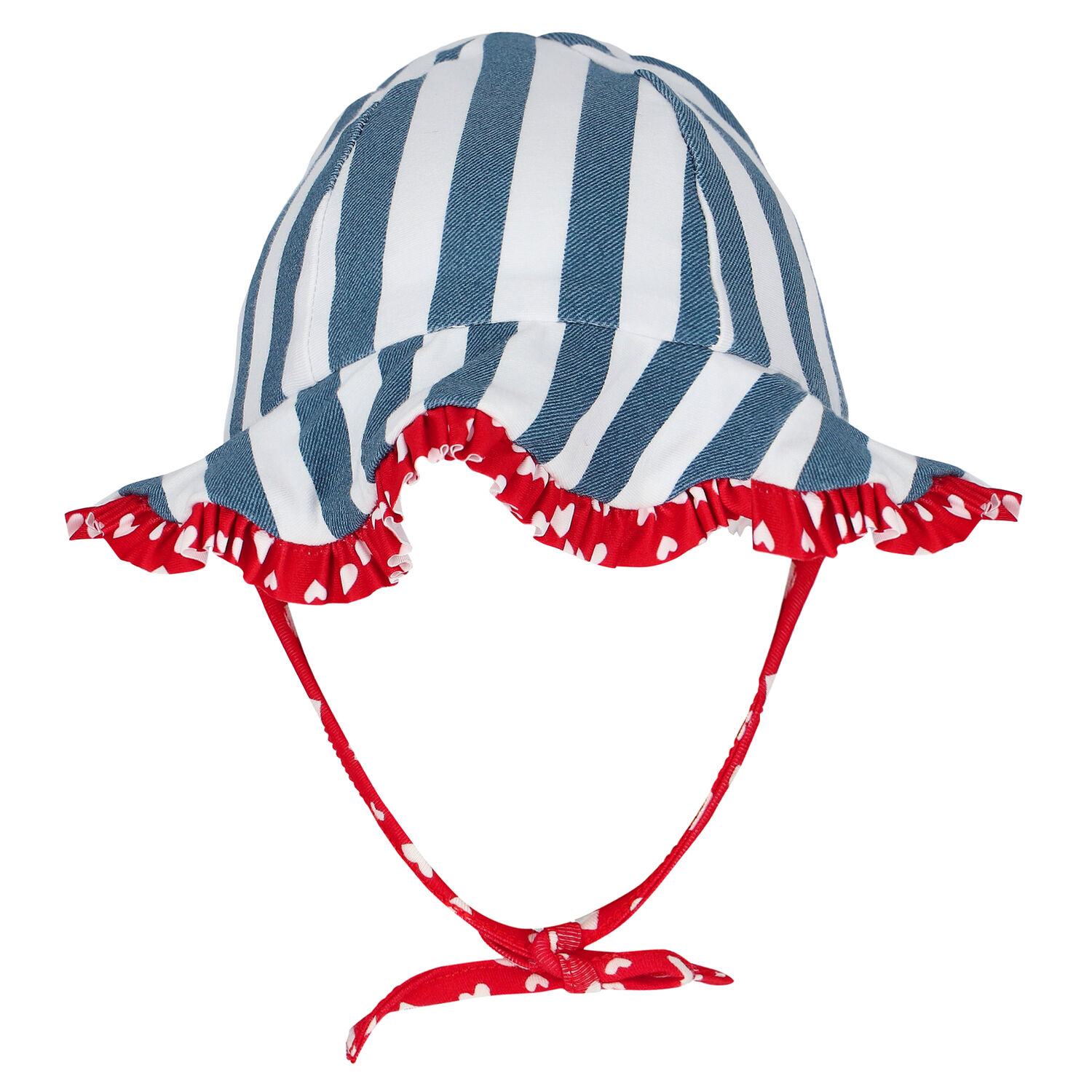 Younger Girls Blue & White Swimsuit Set, 1, hi-res