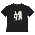 Girls Black Logo T-Shirt, 1, hi-res