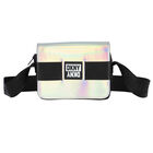 Girls Black Iridescent Logo Crossbody Bag, 1, hi-res