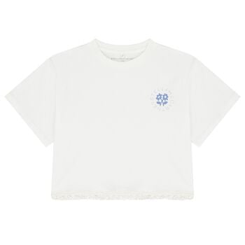 Girls White Logo T-Shirt
