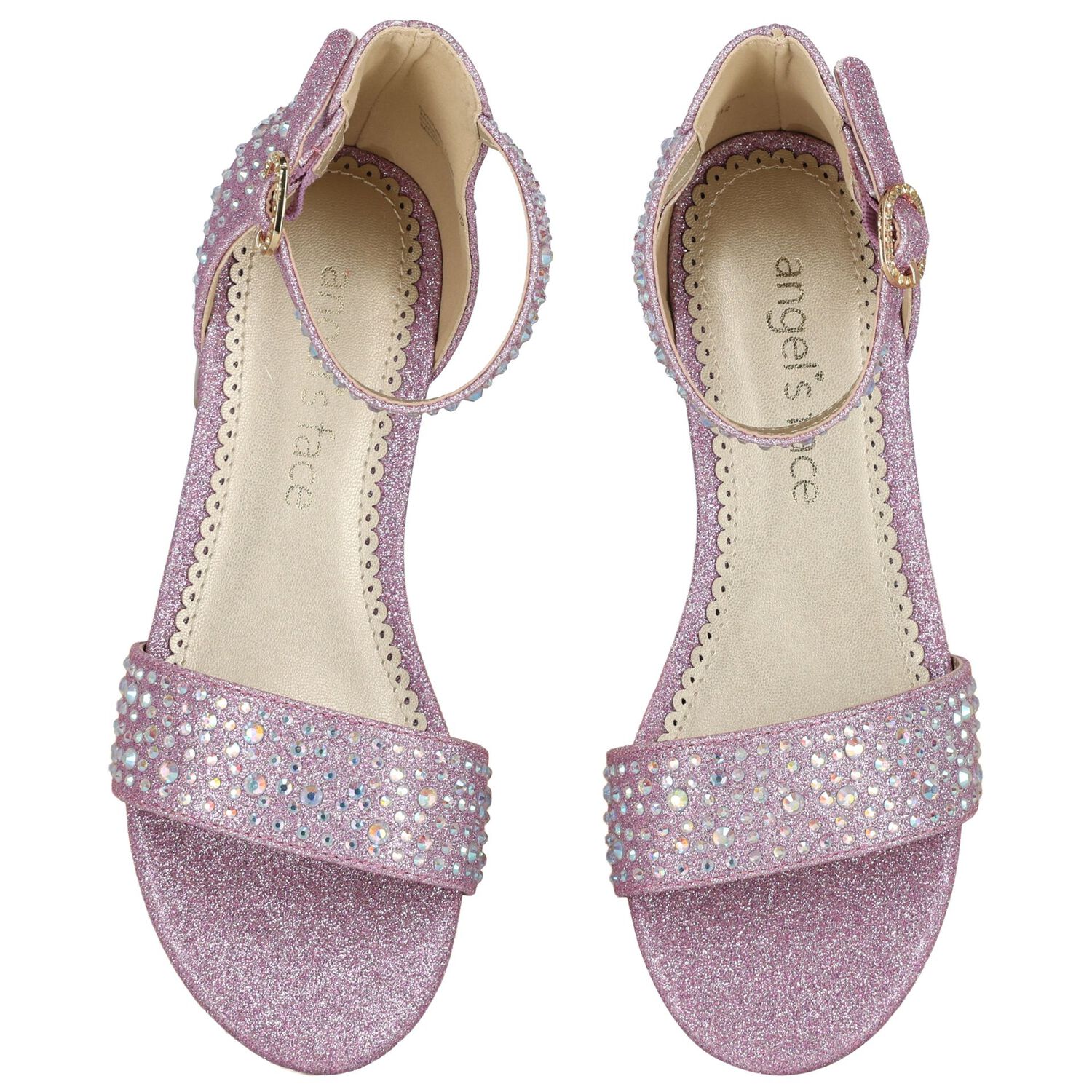 Girls Pink Embellished Sandals, 2, hi-res
