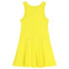 Girls Yellow Logo Sleeveles Dress, 1, hi-res