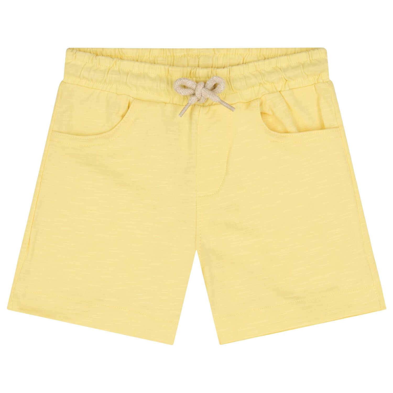 Younger Boys White & Yellow Shorts Set, 1, hi-res
