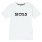 Boys White Logo T-Shirt, 1, hi-res