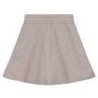 Girls Beige Embellished Skirt Set, 2, hi-res