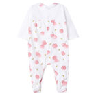 Girls White & Pink Babygrow, 1, hi-res