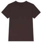 Boys Mini Me Brown Logo T-Shirt, 3, hi-res