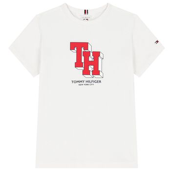Boys White Logo T-Shirt