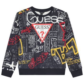 Boys Navy Blue Logo Sweatshirt
