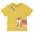Younger Boys Ivory, Green & Yellow Shorts Set, 3, hi-res