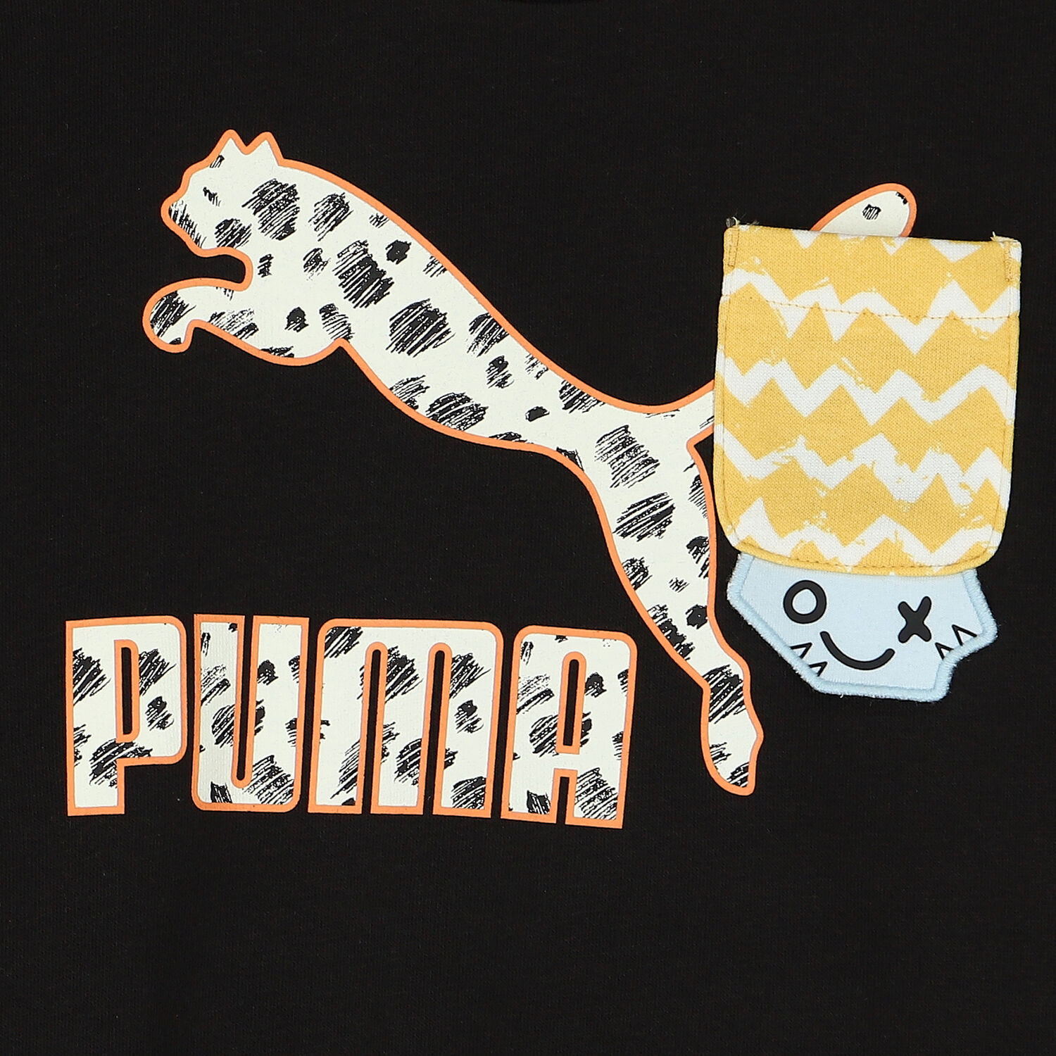 Girls Black Logo Sweatshirt, 1, hi-res