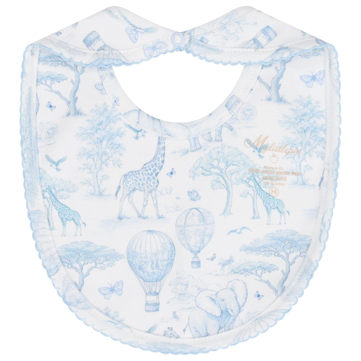Baby Boys White & Blue Africa Babygrow Gift Set, 1, hi-res