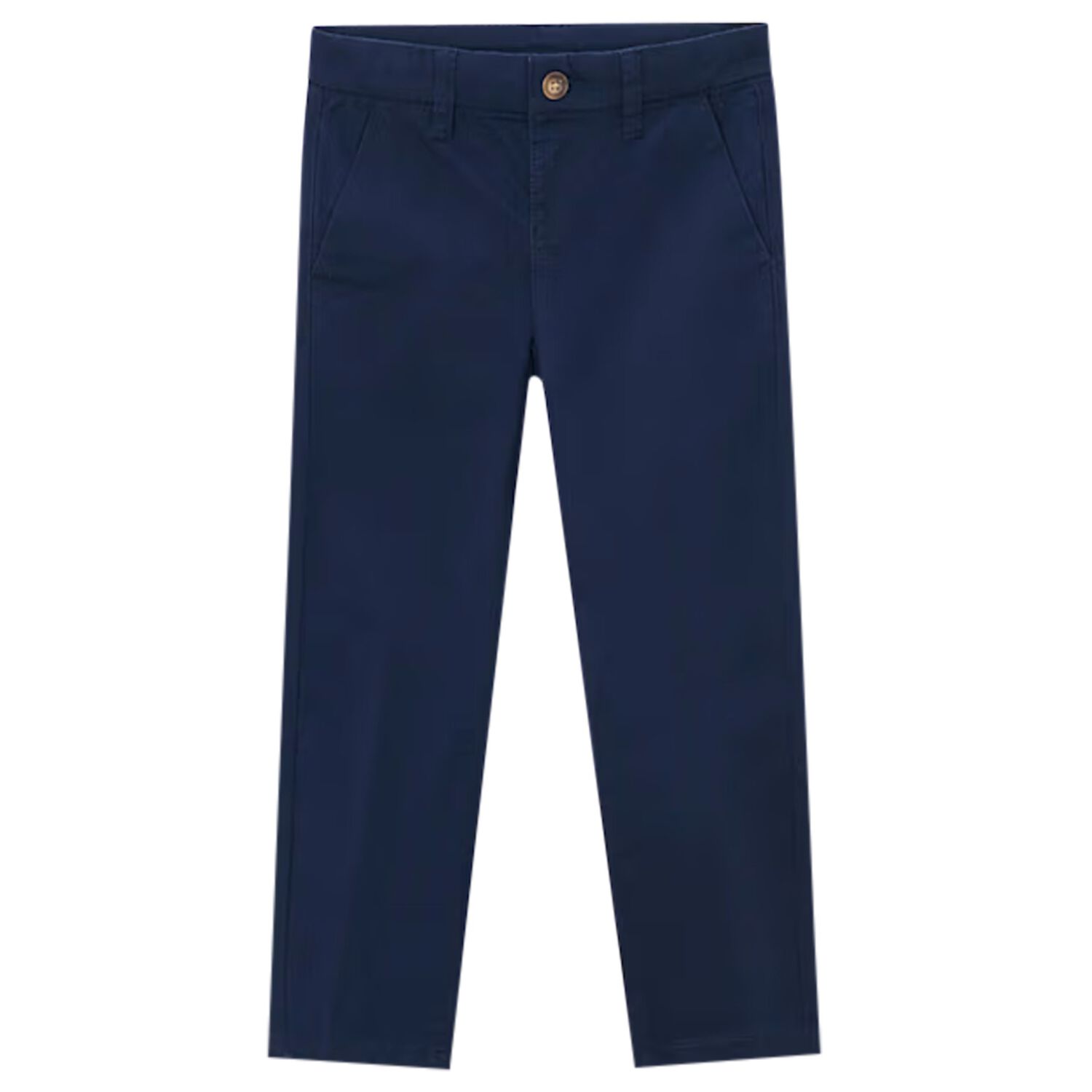 Boys Navy Blue Chino Trousers, 3, hi-res
