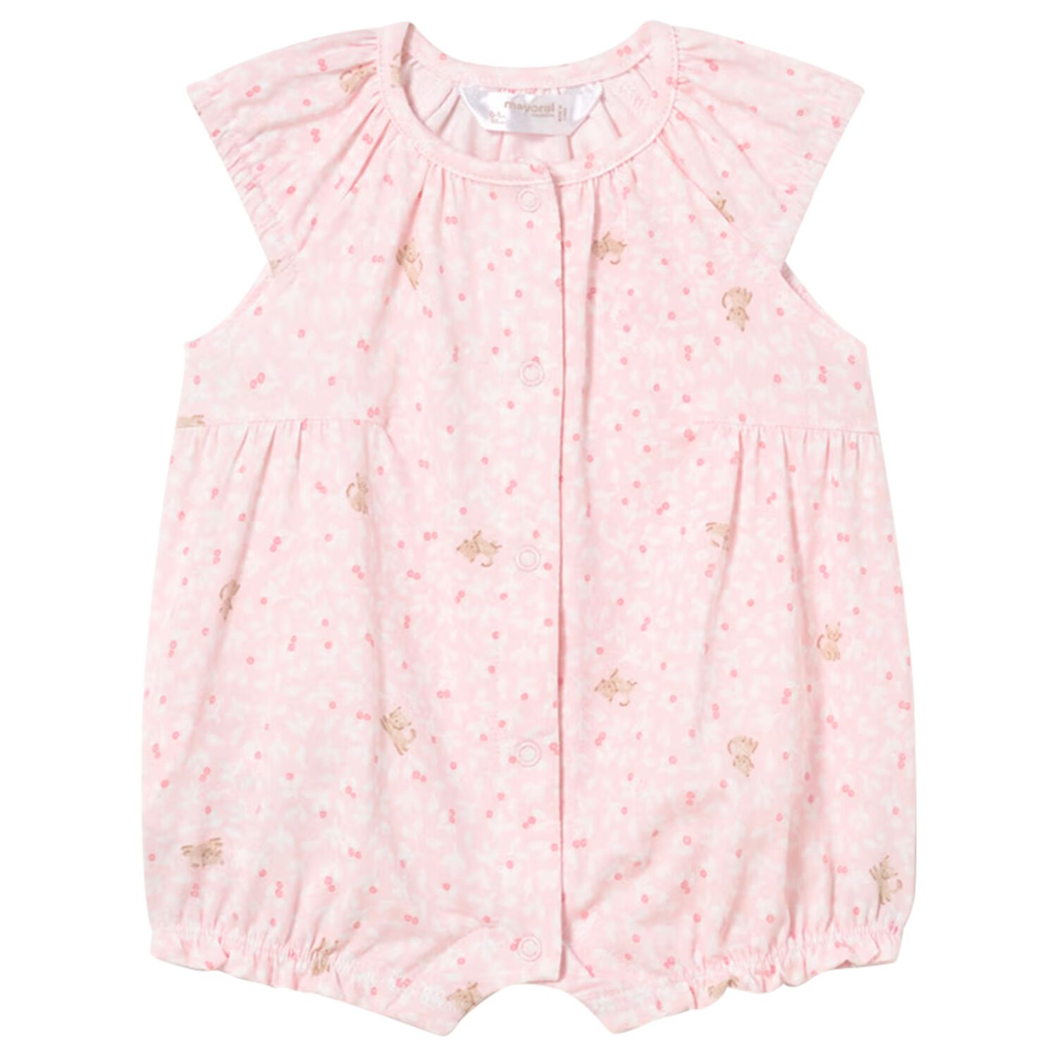 Baby Girls Pink Romper, 1, hi-res